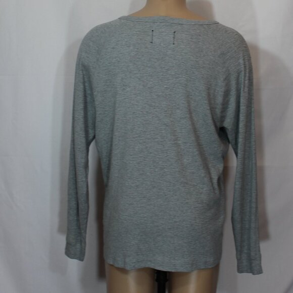 Reigning Champ long sleeve T-shirt 1x1 slub rib cotton gray Man size Large - Picture 5 of 8
